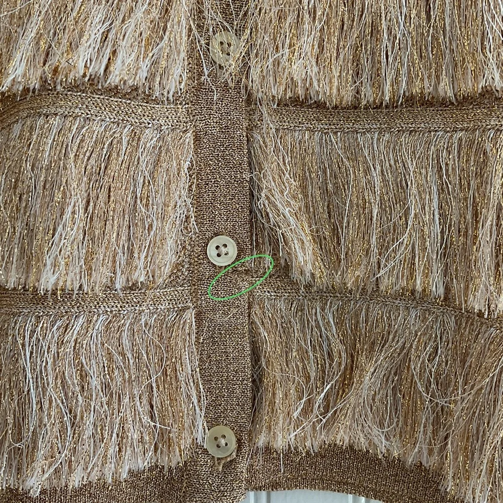 J. Crew Fringe Cardigan in Metallic Yarn NWT